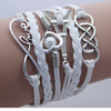 Leather Jewelry Bracelet Multi Double Layer Infinite