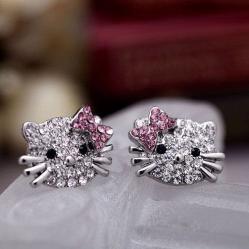 Cartoon Shape Cute Little Cat Earrings for Women, Beautifully designed fashion Hot Super Cute