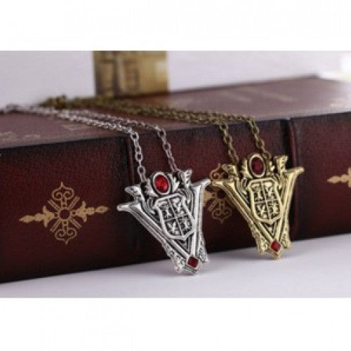 Silvery Necklace Pendant New Moon Volturi Crest Jewelry Twilight Saga Eclipse Antique Silver Antique