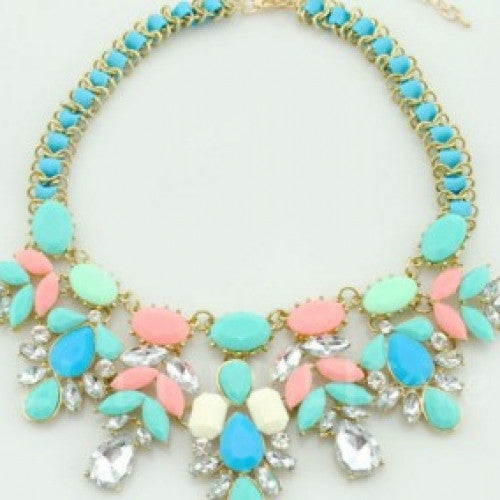 Flower Statement Necklace Collar Necklaces & Pendants - Fashion Summer Jewelry Chocker Maxi Colar